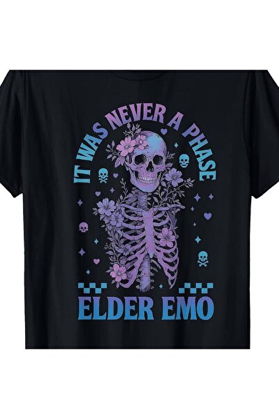 45 BPM تي شيرت Elder Emo Club Skeleton It Was Never A Phase، قميص عيد الأم ال...