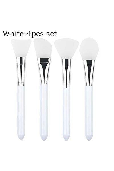 choice2 White Set 1/4Pcs Silicone Face Mask Brush Set Soft Flexible Facial Mu...