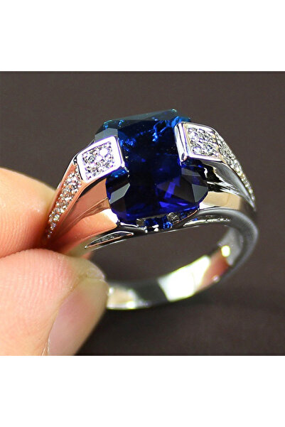Choice 10 F539 Huitan Luxury Deep Blue Solitaire Rings for Women Engagement W...