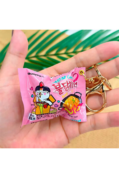 choice2 pink Simulation Instant Noodles Keychain On The Phone Mini Snacks Pen...