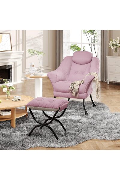 Garvee Ergonomic and Comfortable Lounge Chair with Folding Ottoman - Armrests...