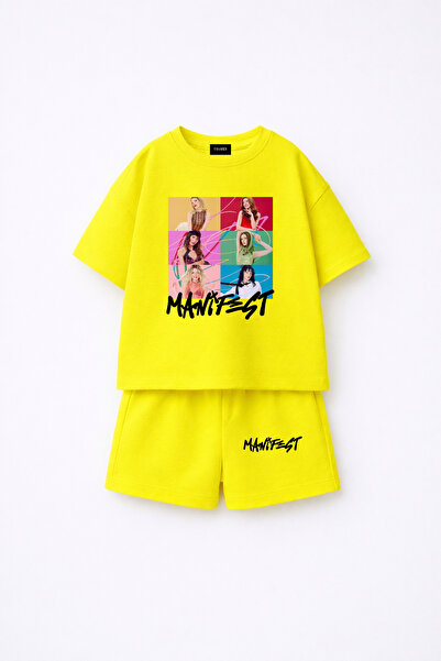 fasardi Manifest Girls M6Nifestgirls Printed Oversize 100% Cotton T-Shirt Sho...