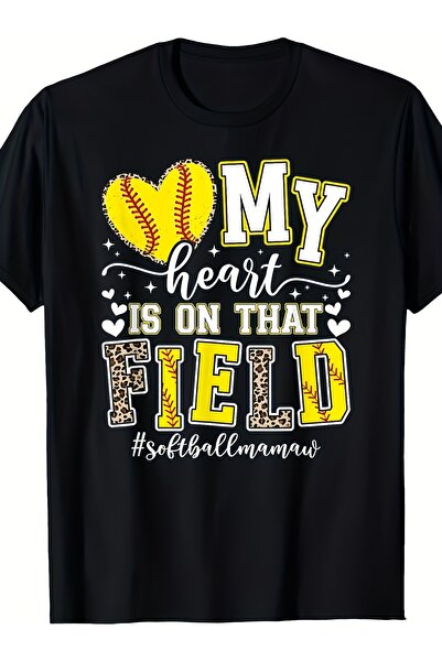 Astogria13 تي شيرت رجالي بتصميم جرافيك "My Is on That Field" بتصميم ريترو وقل...