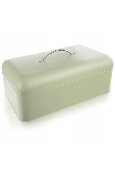 Orion Cutie de pâine metalică de bucătărie, verde, pentru depozitarea pâinilor.