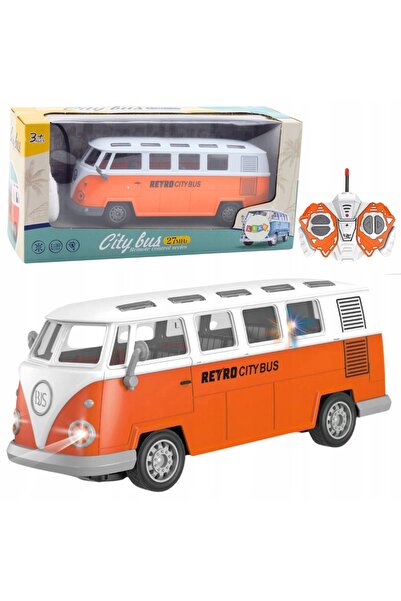 LeanToys Autobuz telecomandat RETRO CITY BUS