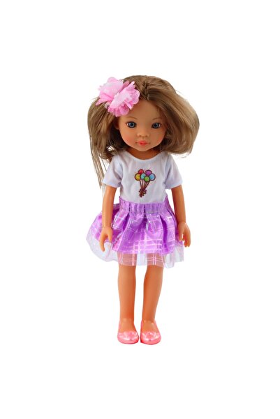 LeanToys LALKA PRETTY GIRL CU FUSTĂ MOVĂ 32 CM