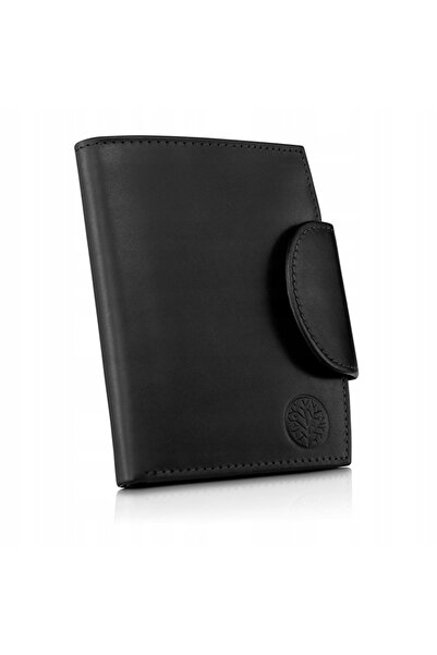 Betlewski Portofel de damă din piele, mic, pentru carduri, cu protecție RFID