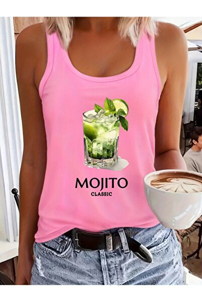 mercoledi تي شيرت نسائي مطبوع عليه Mix Summer ذو ياقة مجوفة للسباحة