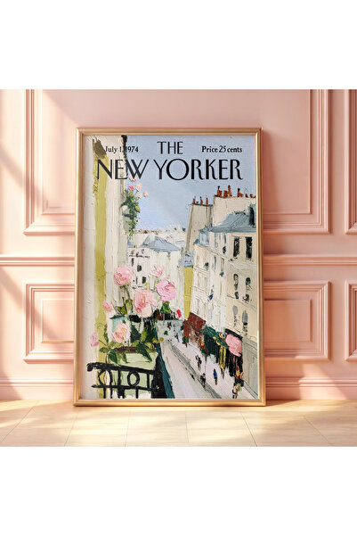 fingerjewerly Eski New Yorker Dergisi Kapağı Çizim Poster Eklektik Sanat - Ta...