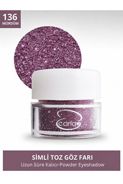 CARLA Long-Lasting Glittery Plum Powder Eyeshadow 2.5 g No:136