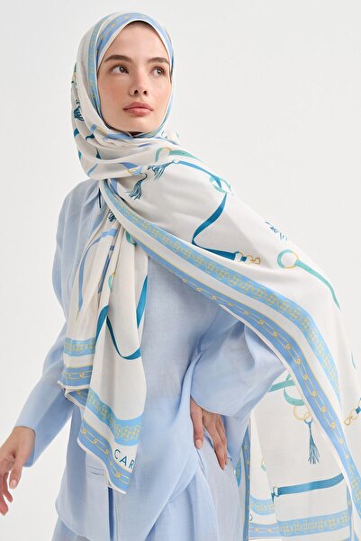 carell Alvena İncira Viscose Shawl Soft Blue