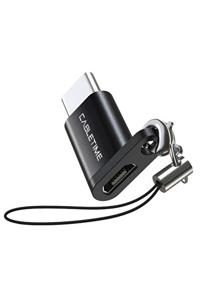 Cabletime Αντάπτορας USB Type-C σε USB Micro CMBF, μαύρος