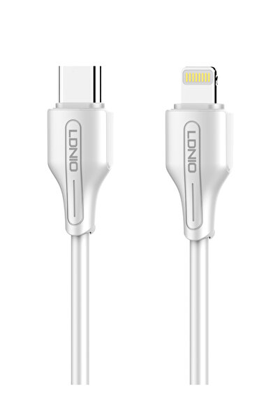 LDNIO Καλώδιο Lightning σε USB-C LC122I, 30W PD, 2μ, λευκό