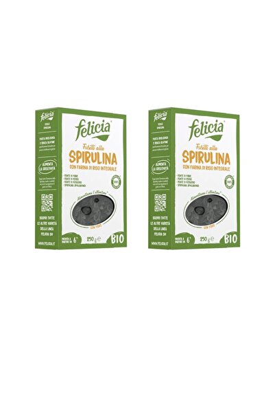 Felicia 2 x Fusilli bio din orez integral cu spirulina 250g