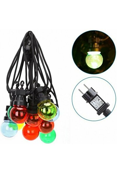OEM Γιρλάντα LED εξωτερικού χώρου 10 τεμαχίων RGB, 10x πολύχρωμες λάμπες, 8μ,...