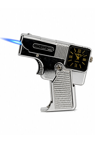 ONRSTORE Titan Flame Saat Detaylı Jet Alevli Metal Gazlı Çakmak