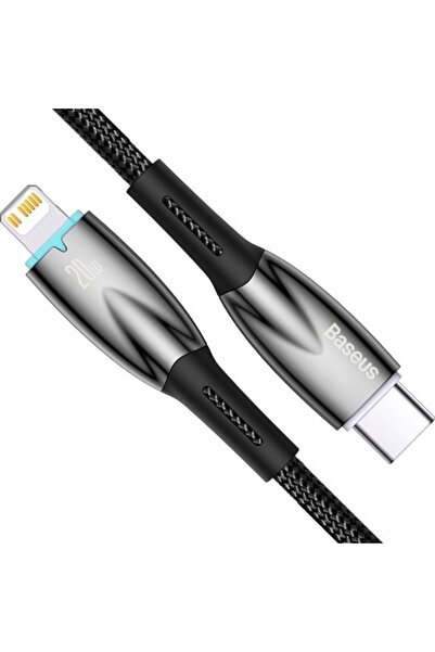NO BRAND Cablu USB-C - Lightning BASEUS Glimmer 1 m Negru