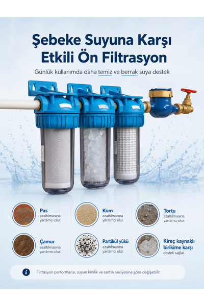 Aquatime Bina Girişi 10" Filtrasyon Sistemi | Ana Giriş Su Filtresi | Temiz V...