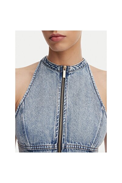 Armani Exchange Rochie de blugi pentru femei XW002261 AF21338 Albastru