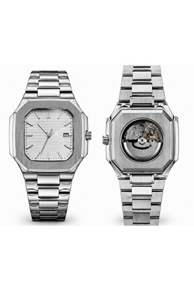Reddington Original Premium Calendar Men's Wristwatch Silver Color Steel Band...