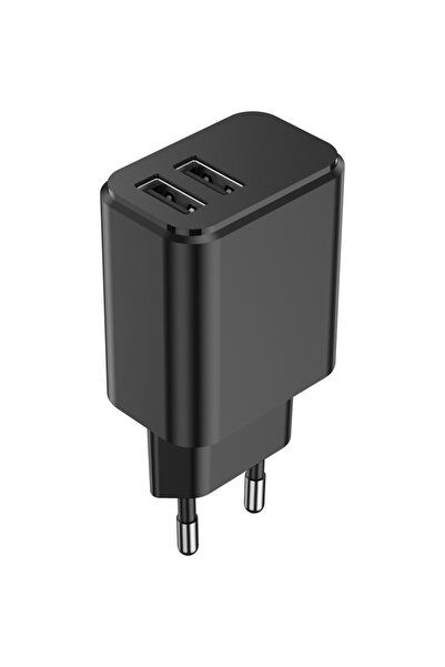 OEM Setty Φορτιστής Χωρίς Καλώδιο με 2 Θύρες USB-A Μαύρος (GSM106088)