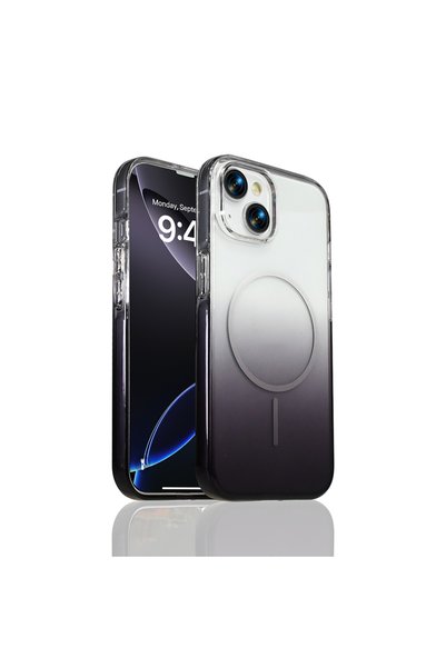zore iPhone 13 Case Color Transition Magsafe Transparent Camera Raised Silico...