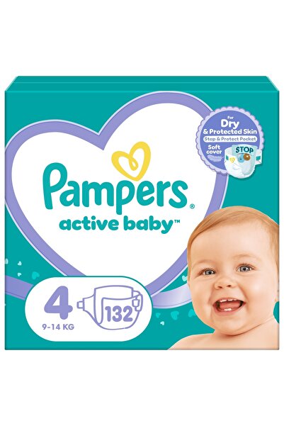 Pampers Pieluchy Active Baby Dry Mega Pack Plus Maxi 132 bucăți