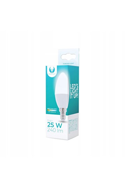 NO BRAND Bec LED E14 C37 3W 3000K 240lm Forever Light