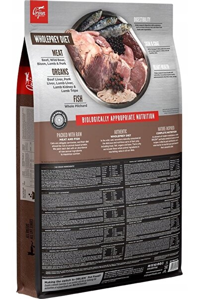 Orijen Hrană pentru pisici, miel și porc. 5,4 kg