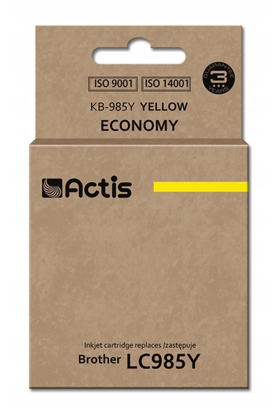 NO BRAND Cerneală ACTIS pentru Brother LC-985Y Galben 19.5 ml KB-985Y