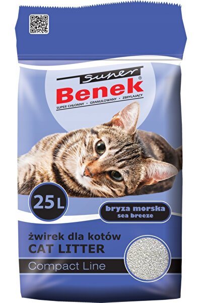 NO BRAND Așternut igienic pentru pisici SUPER BENEK Compakt Briză Marină 25 L