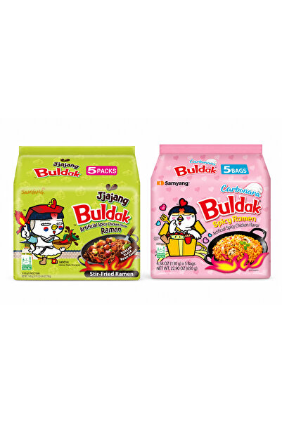 buldak Carbonara & Jjajang 5 Li paket (toplam 10 adet )