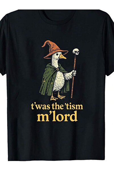 SVART WEAR Funny Wizard Duck Printed Oversize Crew Neck Summer T-Shirt