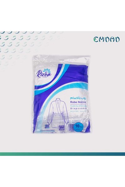 revan رداء أبيض للاستخدام مرة واحدة - 10 قطع