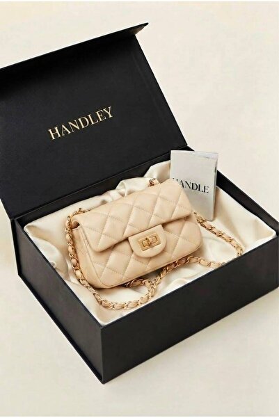 Handley Kadın Mini Kapitone Baskılı El Ve Omuz Çantası ( Ölçü Uzunluk 14 cm E...