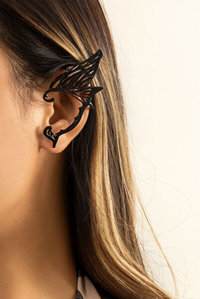 VeeShop Ear cuff wrap earring, elf ear, butterfly pattern