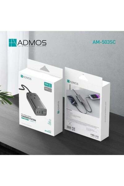 ADMOS AM-503SC 4-in-1 Full Metallic Fast Charging Desktop Station