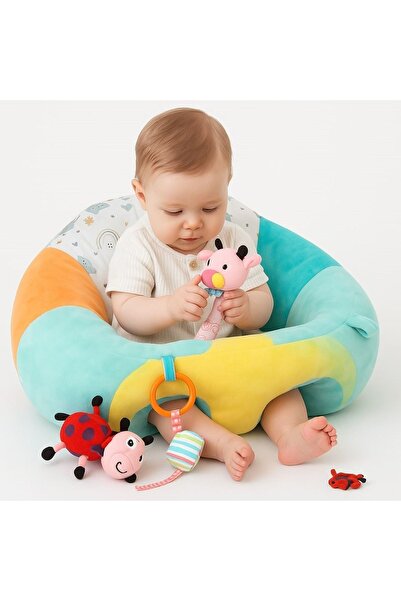 honey baby Scaun de susținere din pluș colorat pentru bebeluși