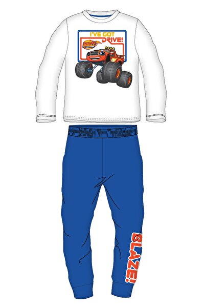 Blaze and the Monster Machines Blaze Pijama albă 3-8 ani cu talie necompresiv...