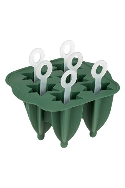 OEM Formă verde pentru înghețată cu bețe transparente - Pachet de 6