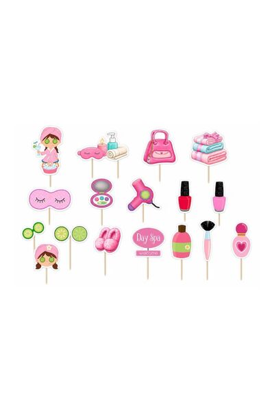 DecoParty Set de decorațiuni pentru tort – Tematică Zi de SPA, 17 piese, Cart...