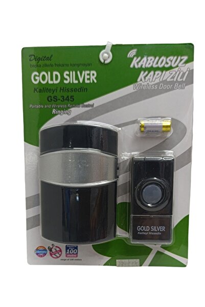 GoldSilver Gold Silver GS-345 Kablosuz Dijital Kapı Zili 100 Metre Menzilli P...