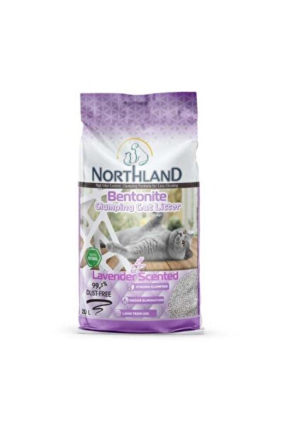 NORTHLAND Bentonite Clumping Cat Litter Lavender Scented 20L – Super Premium ...
