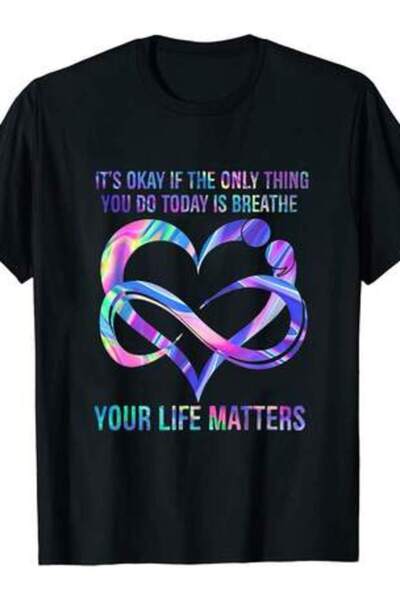 799 Suicide Prevention Awareness T-Shirt - "Your Life Matters" Graphic Tee Wi...