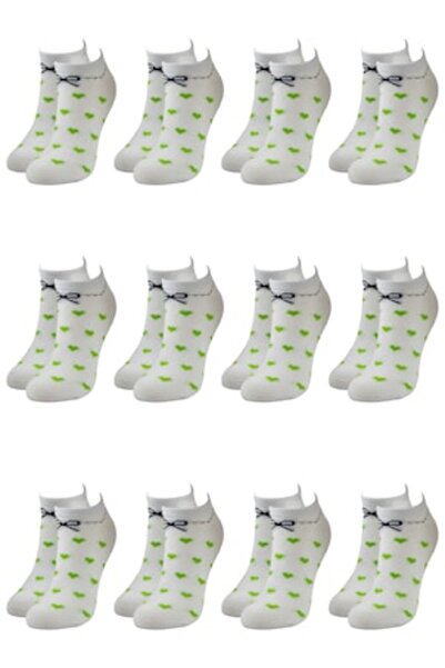 Overall Set de 12 perechi de șosete scurte la modă, din bumbac pieptănat, cu ...