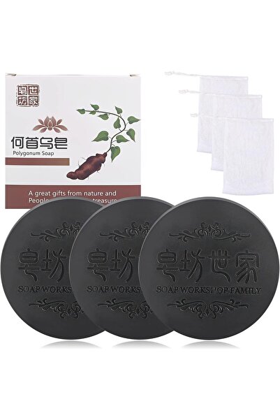 Rednow Black & Thick Hair Fallopia Multiflora Shampoo Bar,Polygonum Soap with...
