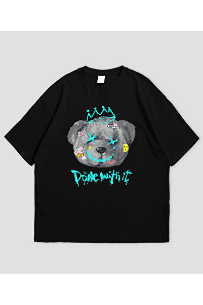 Grafftee Clothing Μπλουζάκι με στάμπα "Done With It " Unisex Oversize