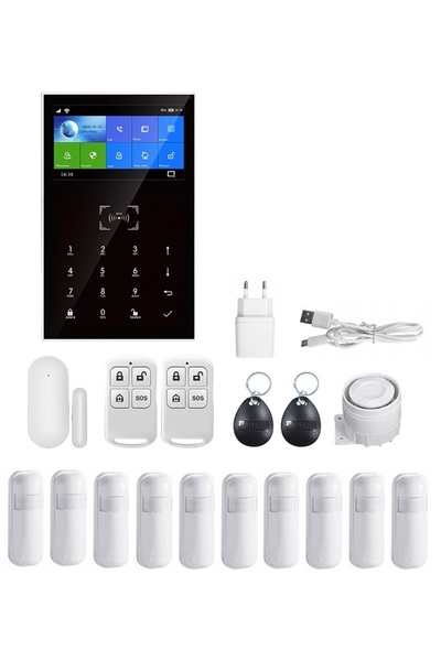 OnShop Alarma Wireless LCD 4.3" Wifi GSM, Onshop, Aplicatia Tuya Smart, 10x P...