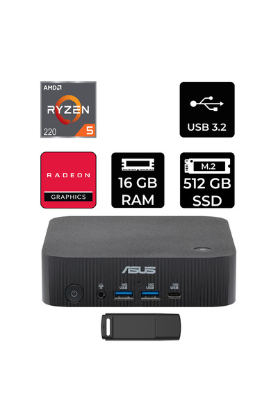 ASUS ExpertCenter PN54-S1 Ryzen 5 220 16GB RAM 512GB SSD FreeDOS PN54-BBR522M...