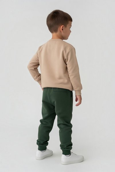 Kalyoncu Butik Button Detailed, Cotton Green Boys' Suit
